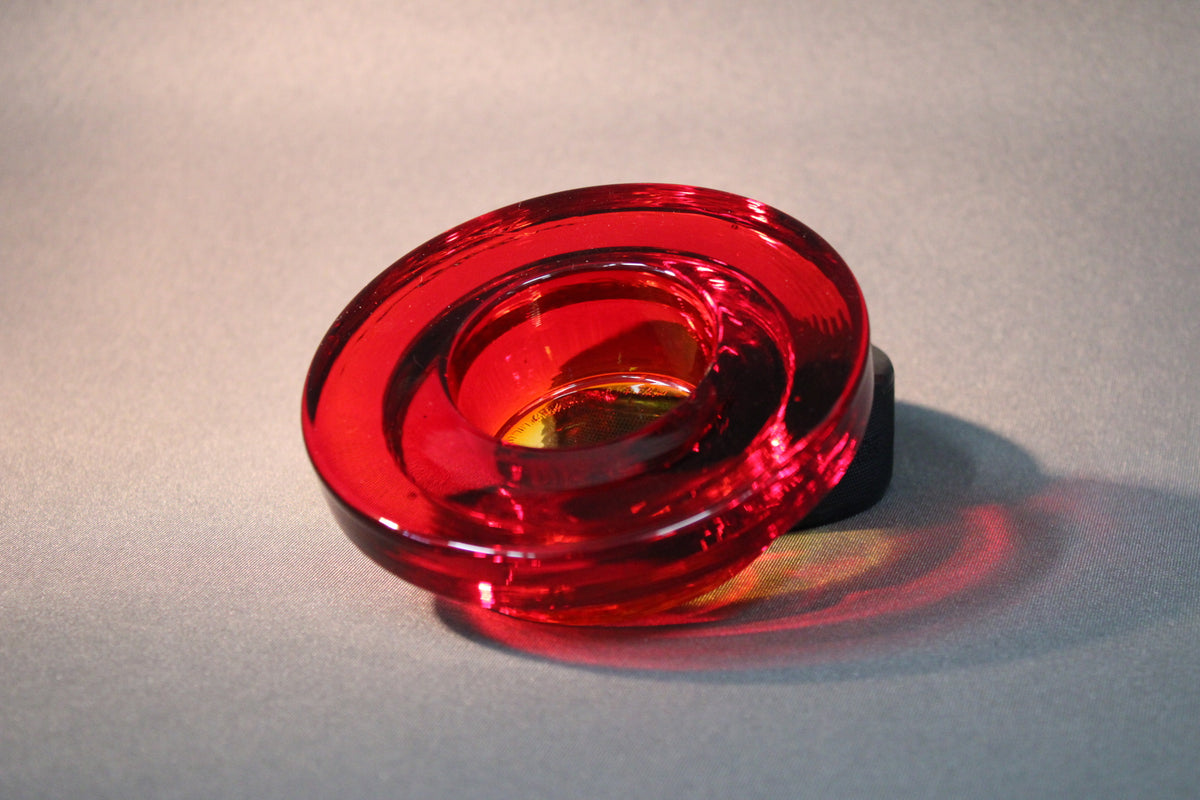 Iittala Halo punainen kynttilälyhty ylhäältä kuvattuna